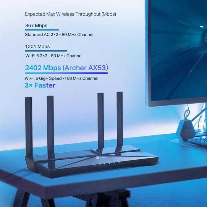 TP-Link Archer AX53 router inalámbrico Gigabit Ethernet Doble banda (2,4 GHz / 5 GHz) Negro 3 TP-Link Archer AX53 router inalámbrico Gigabit Ethernet Doble banda (2,4 GHz / 5 GHz) Negro 3