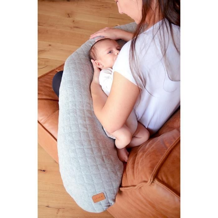 BEABA Big Flopsy Almohada de lactancia y maternidad, flor de algodón, gris jaspeado 2 BEABA Big Flopsy Almohada de lactancia y maternidad, flor de algodón, gris jaspeado 2