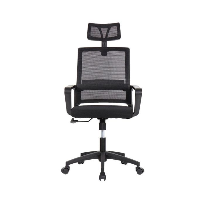 Silla de oficina ergonómica negra con respaldo en malla de nylon edm 4