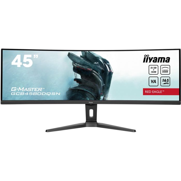 iiyama Monitor GCB4580DQSN-B1 44.5" Dual QHD 5120x1440 32:9 Curvo 165Hz 0.8ms VA HDMI DP USB-C 90W 1