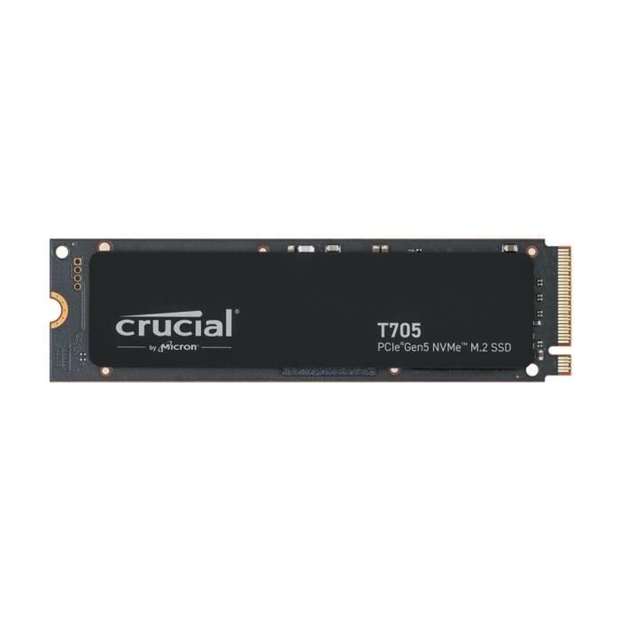 SSD interno para juegos - CRUCIAL - T705 SSD 4TB PCIe Gen5 NVMe M.2 (2024) - Compatibilidad con versiones anteriores de PCIe 3.0 y 4.0 - CT4000T705SSD3 1 SSD interno para juegos - CRUCIAL - T705 SSD 4TB PCIe Gen5 NVMe M.2 (2024) - Compatibilidad con versiones anteriores de PCIe 3.0 y 4.0 - CT4000T705SSD3 1