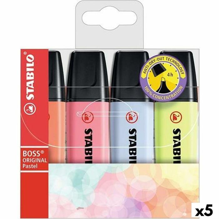 Set de Marcadores Fluorescentes Stabilo Boss Multicolor (5 Unidades) Set de Marcadores Fluorescentes Stabilo Boss Multicolor (5 Unidades)