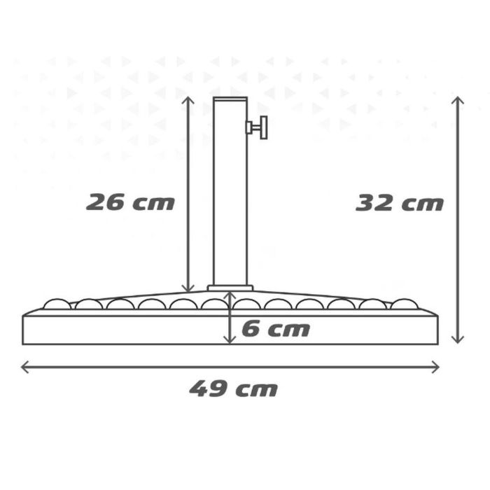 Base para Sombrilla Aktive 49 x 32 x 49 cm Acero Poliresina 1 Base para Sombrilla Aktive 49 x 32 x 49 cm Acero Poliresina 1