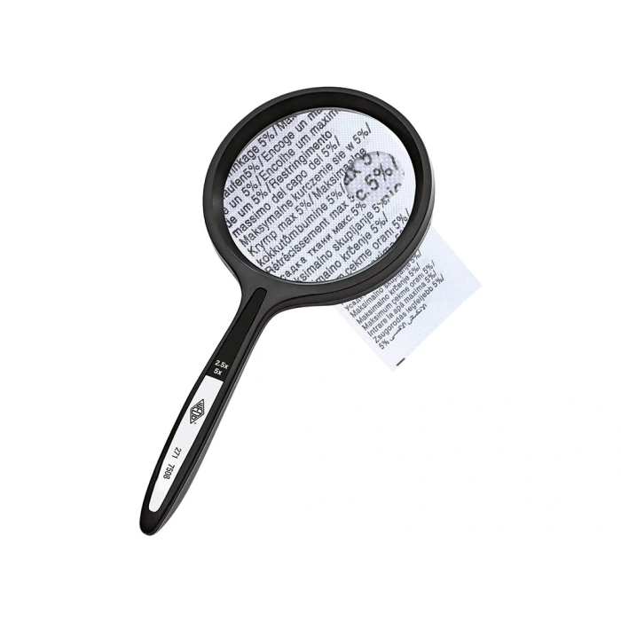 Q-connect Lupa Cristal Bifocal 62 mm Mango Curvo 2 y 4 Aumentos 3