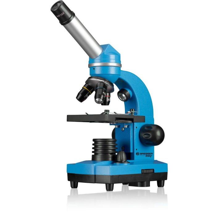 Bresser Microscopio SEL BIOLUX para estudiantes - Aumento 40x-1600x - Kit de experimentación - Azul - Ref. 4007922042268 1