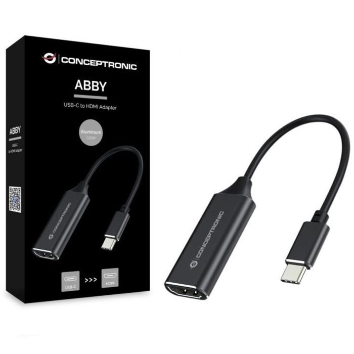 Conceptronic Adaptador USB-C a HDMI ABBY03B, Resolución 4K, Compatible con Windows, MacOS, Android, Linux 1 Conceptronic Adaptador USB-C a HDMI ABBY03B, Resolución 4K, Compatible con Windows, MacOS, Android, Linux 1