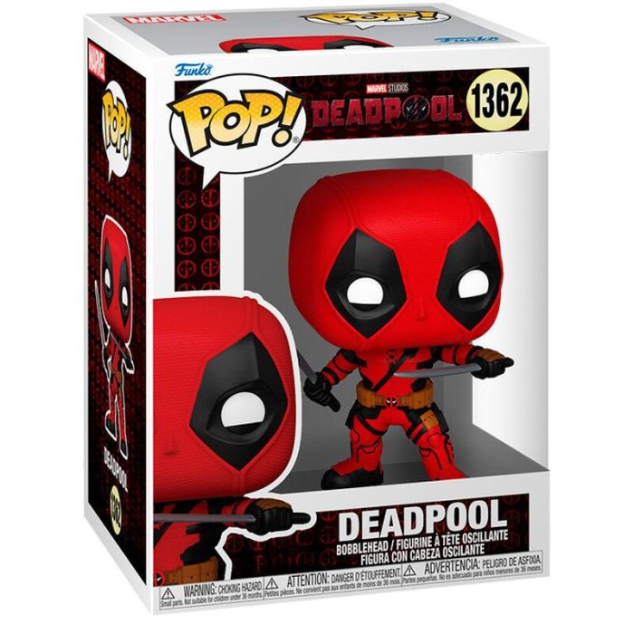 Funko 79766 Pop! Muñeco Cabezón Deadpool y Wolverine de Vinilo Marvel Studios, 10 cm 1 Funko 79766 Pop! Muñeco Cabezón Deadpool y Wolverine de Vinilo Marvel Studios, 10 cm 1