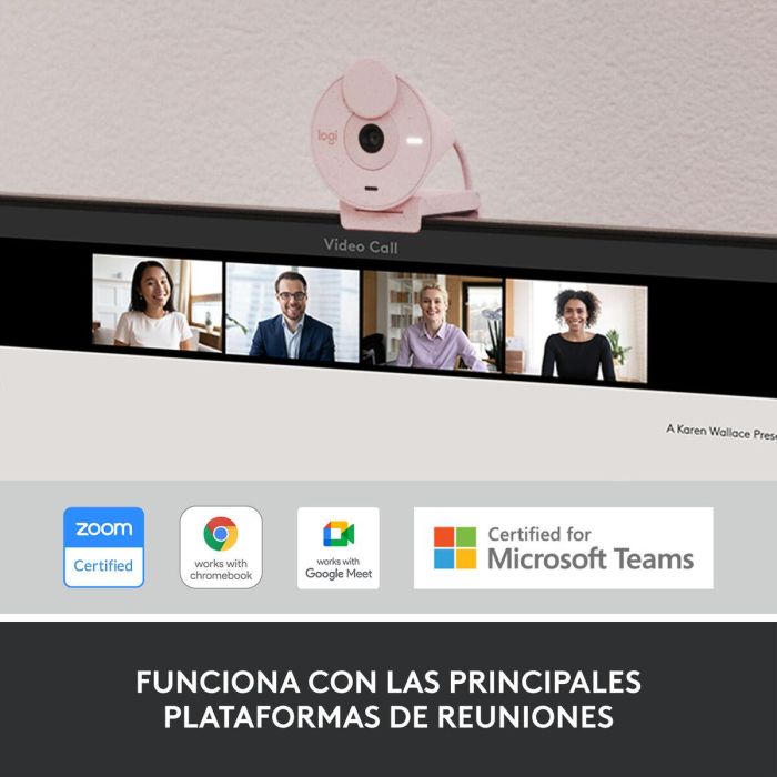 Logitech Brio 300 Webcam Full HD 1080p, USB-C, Micrófono Integrado, Rosado 4 Logitech Brio 300 Webcam Full HD 1080p, USB-C, Micrófono Integrado, Rosado 4