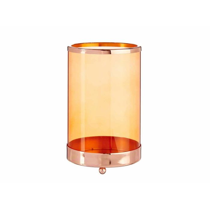 Portavelas Gift Decor SW120613C Cobre Ambar Metal Vidrio 12,2 x 19,5 x 12,2 cm Cilindro 0 Portavelas Gift Decor SW120613C Cobre Ambar Metal Vidrio 12,2 x 19,5 x 12,2 cm Cilindro 0