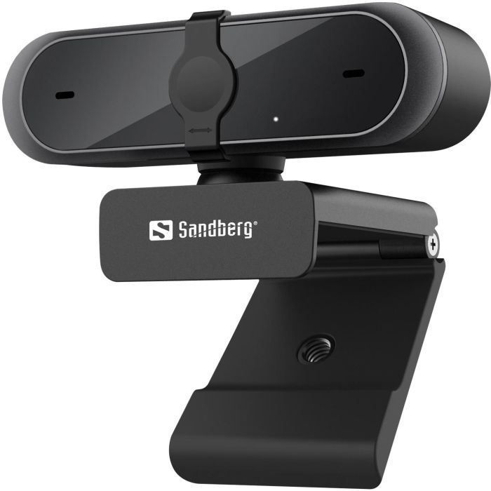 Sandberg Webcam USB Pro Full HD 1080P con Enfoque Automático, Micrófono Estéreo y Tapa de Privacidad para Portátil 1
