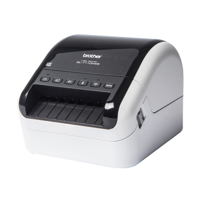 Impresora de Etiquetas Brother QL-1110NWBC/ Térmica/ Ancho etiqueta 103mm/ USB-WiFi-Bluetooth-Ethernet/ Blanca y Negra 1