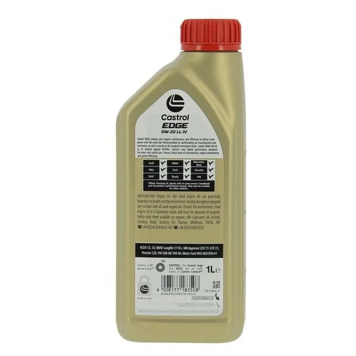 Castrol EDGE 0W-20 LL IV Aceite de Motor - 1L 1