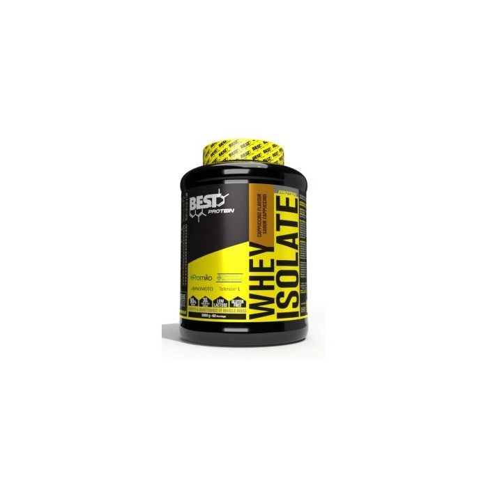 BEST PROTEIN Whey Isolate Capuchino 2000g, Proteína de Suero de Leche para Crecimiento y Conservación Muscular