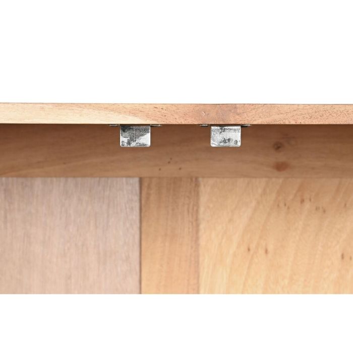 DKD Home Decor Buffet Moderno Marrón Negro de Acacia y Metal con 3 Puertas, 2 Estanterías, Desmontable 145x40x80 cm 6