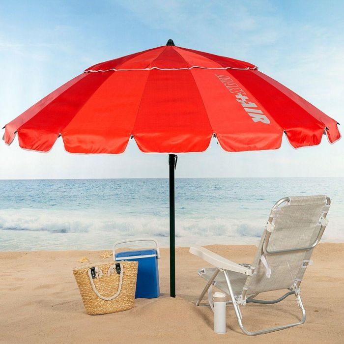 Sombrilla Aktive Rojo Aluminio 240 x 235 x 240 cm (6 Unidades) 5 Sombrilla Aktive Rojo Aluminio 240 x 235 x 240 cm (6 Unidades) 5