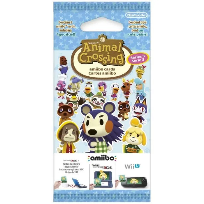 Nintendo Pack de 3 Tarjetas Animal Crossing Series 3 (1 Tarjeta Especial, 2 Estándar) Nintendo Pack de 3 Tarjetas Animal Crossing Series 3 (1 Tarjeta Especial, 2 Estándar)