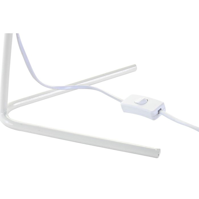 DKD Home Decor Lámpara Sobremesa Moderno Dorado Blanco Beige Metal Lino 31 x 57 x 25 cm (2 Unidades) 3