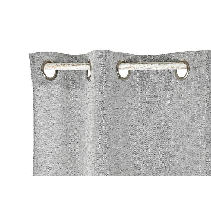 Cortina Basicos DKD Home Decor Gris 270 x 140 cm (2 Unidades) 2