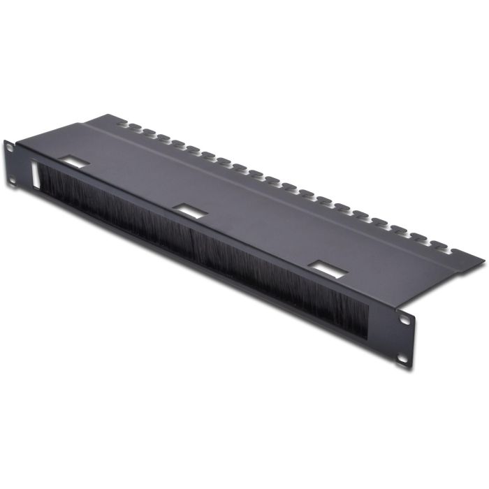 Digitus Panel de Gestión de Cables con Tira de Cepillo para Armarios de 483mm (19") 1U Negro