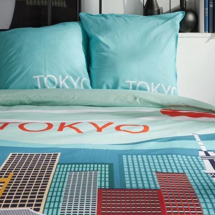 Juego de cama - HOY - JAVA - 2 personas - 240x220 cm - Algodón - Estampado Tokio - Azul 2 Juego de cama - HOY - JAVA - 2 personas - 240x220 cm - Algodón - Estampado Tokio - Azul 2