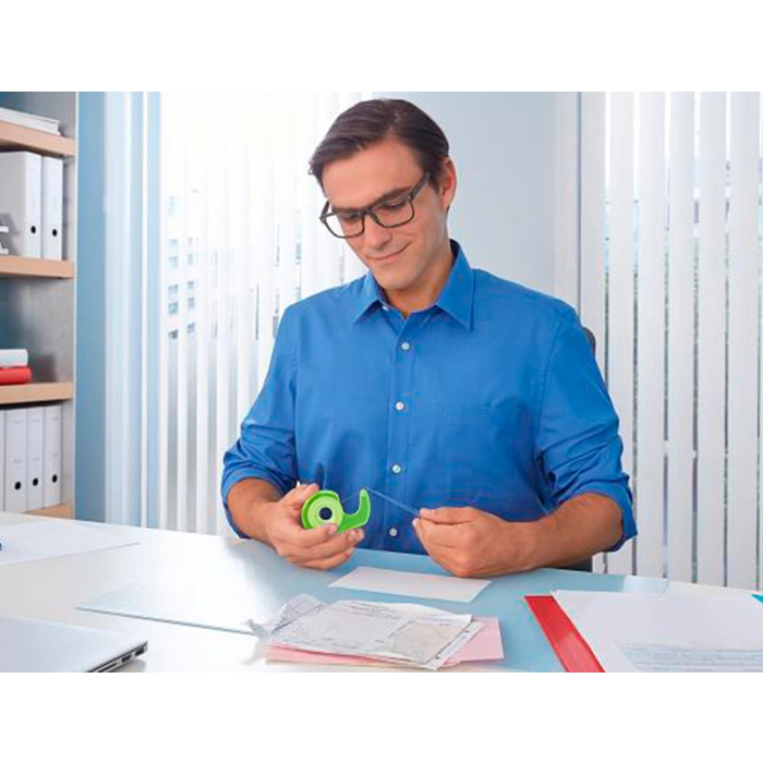 Q-connect Miniportarrollo para Cinta de 33 mt x 19 mm, Incluye Cinta, Dimensiones 125x100x29 mm 4