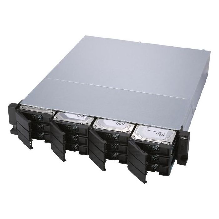 Qnap TL-R1200S-RP Unidad de Expansión JBOD 12 Bahías 2U Rack SATA 2.5/3.5" Fuente Redundante SAS 6Gb/s 7