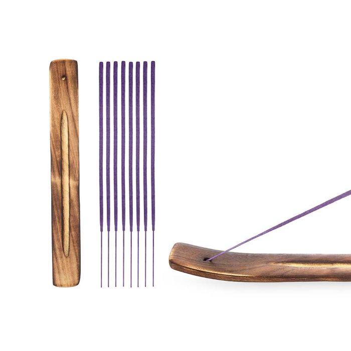 Set 50 Barras Incienso Soporte Madera Lavanda Acorde 12X29CM (24 Unidades) 1 Set 50 Barras Incienso Soporte Madera Lavanda Acorde 12X29CM (24 Unidades) 1