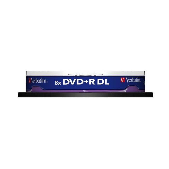 Verbatim Dvd+R Doble Capa, 8.5 grb, 8X, 10 Pack Spindle, Superficie Matt Silver 1 Verbatim Dvd+R Doble Capa, 8.5 grb, 8X, 10 Pack Spindle, Superficie Matt Silver 1