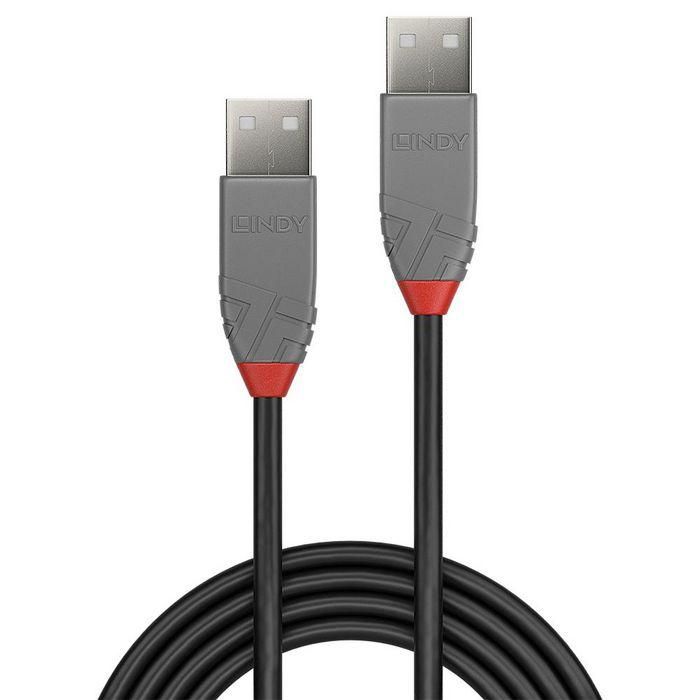 Lindy 0.5m USB 2.0 Type A to A Cable, Anthra Line 1 Lindy 0.5m USB 2.0 Type A to A Cable, Anthra Line 1