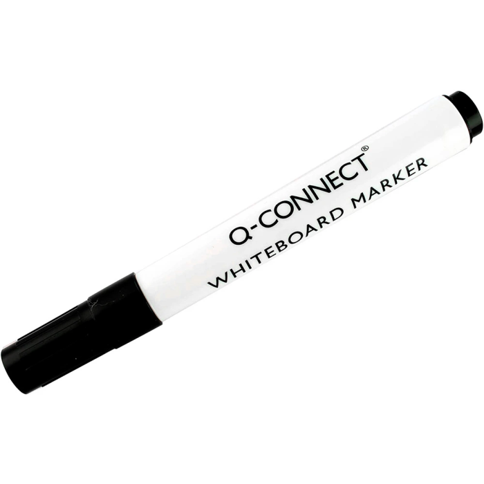 Q-connect Rotulador Pizarra Blanca Negro Punta Redonda Trazo 3 mm 2