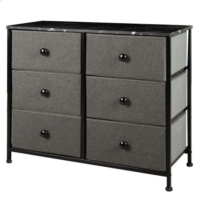 Cómoda Max Home Gris Mármol 80 x 62 x 30 cm Cómoda Max Home Gris Mármol 80 x 62 x 30 cm