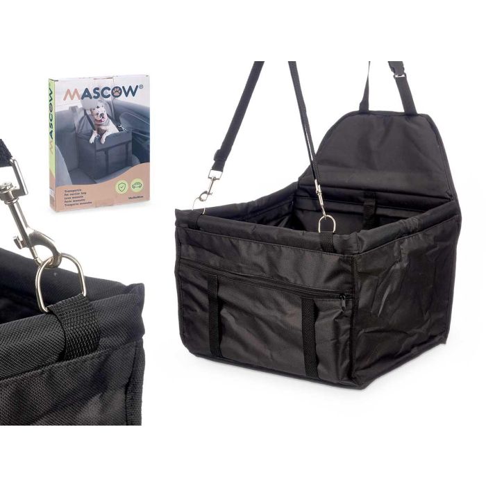 Transportín para Mascota Mascow 40x30x8 cm - Negro (6 Unidades)