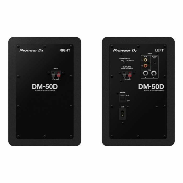 Pioneer Dj DM-50D Par de altavoces de monitorización Bass Reflex 2x25W Modo DJ o Producción Negro