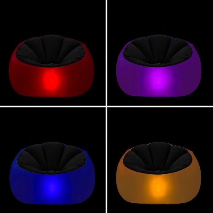 Sillón Hinchable con LED Multicolor y Mando Chight InnovaGoods 10 Sillón Hinchable con LED Multicolor y Mando Chight InnovaGoods 10