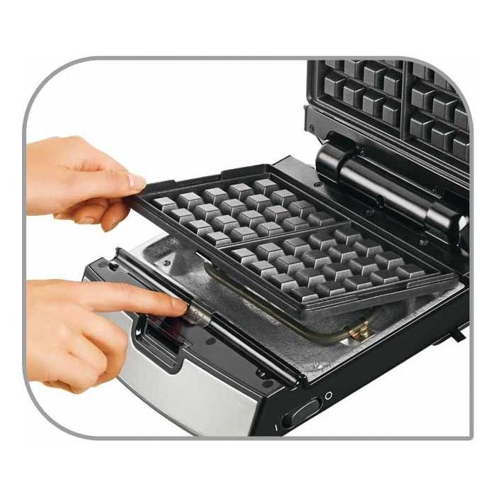 Tefal SW854D16 Sandwichera y gofrera, Plancha de 700W, Acero Inoxidable y Negro 7