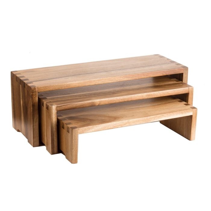 TABLECRAFT - RACA300 - SET de 3 ELEVADORES EN CASCADA - Madera 0 TABLECRAFT - RACA300 - SET de 3 ELEVADORES EN CASCADA - Madera 0