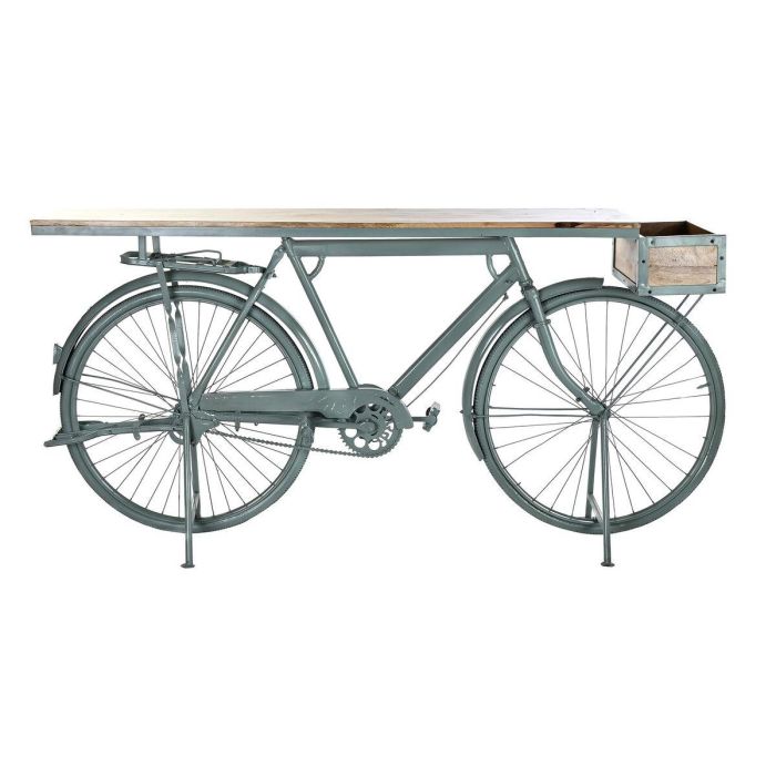 DKD Home Decor Consola Shabby Verde Menta Marron Claro Hierro Mango 40 x 91 x 195 cm 3