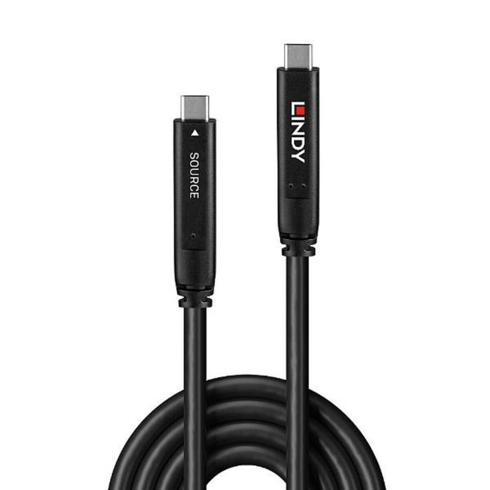 Cable USB-C LINDY 43393 Negro 8 m