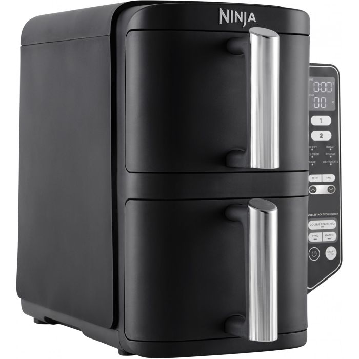 Ninja SL300EU Freidora de Doble Cuba Airfryer 7,6L con 2 cestas para 6 personas, 2470W, Negro Ninja SL300EU Freidora de Doble Cuba Airfryer 7,6L con 2 cestas para 6 personas, 2470W, Negro
