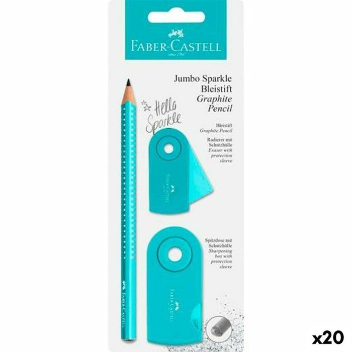 Set de Lápices Faber-Castell Turquesa (3 Piezas) (20 Unidades) 0 Set de Lápices Faber-Castell Turquesa (3 Piezas) (20 Unidades) 0