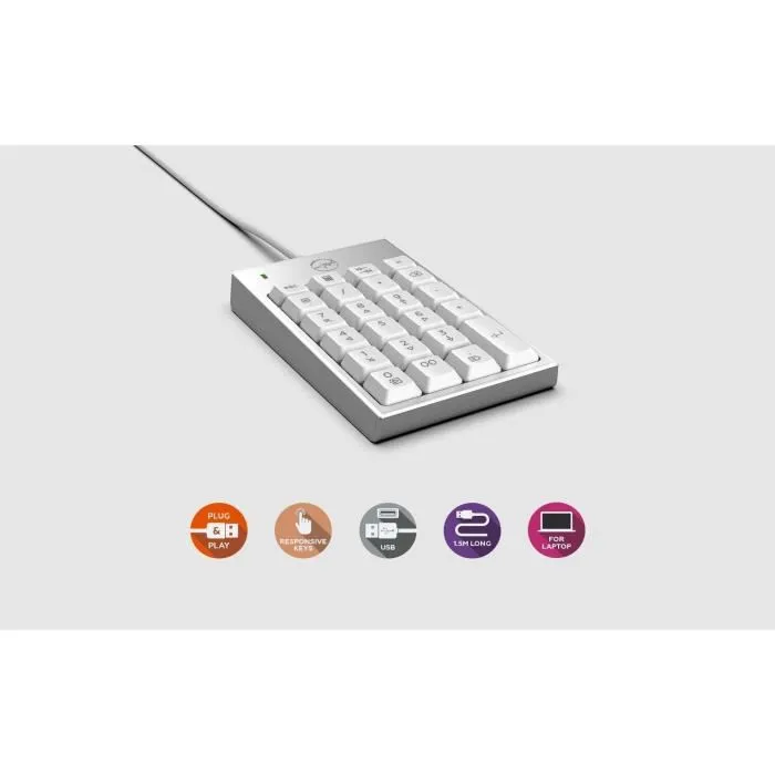 Mobility Lab Teclado Numérico con Cable Plateado para MAC AUC3700527305707 3 Mobility Lab Teclado Numérico con Cable Plateado para MAC AUC3700527305707 3