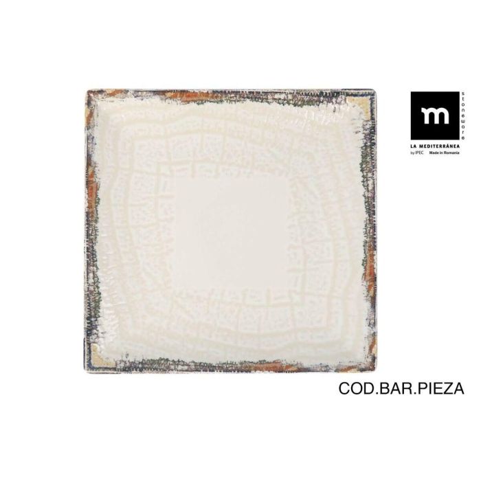 Plato Llano La Mediterránea Albus 24 x 24 x 2 cm (6 Unidades) 2