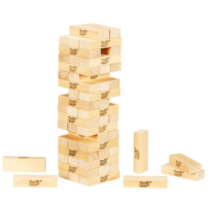 Hasbro Juego de Mesa Jenga Clásico - Torre de Bloques de Madera para Equilibrar 2 Hasbro Juego de Mesa Jenga Clásico - Torre de Bloques de Madera para Equilibrar 2