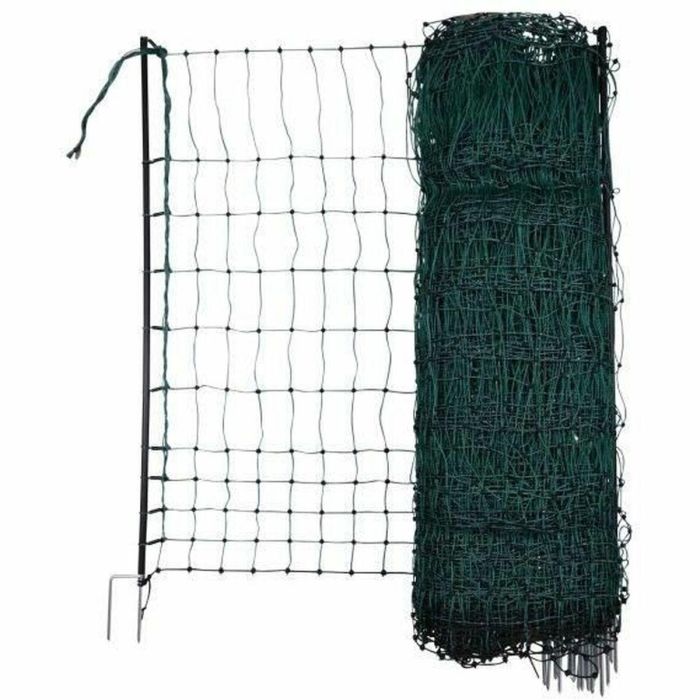 Kerbl KER4018653992661 Red Eléctrica E para Aves de Corral, 25 metros de Largo, 106 cm de Alto, Doble Punta, Color Verde Kerbl KER4018653992661 Red Eléctrica E para Aves de Corral, 25 metros de Largo, 106 cm de Alto, Doble Punta, Color Verde