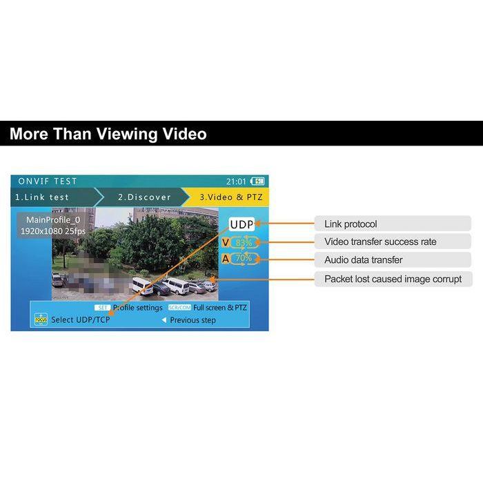 Ernitec Monitor de Prueba Táctil 4" Wi-Fi, Compatible HDCVI/AHD/TVI/CVBS, Salida de Potencia DC12V/2A para Cámaras CCTV 12