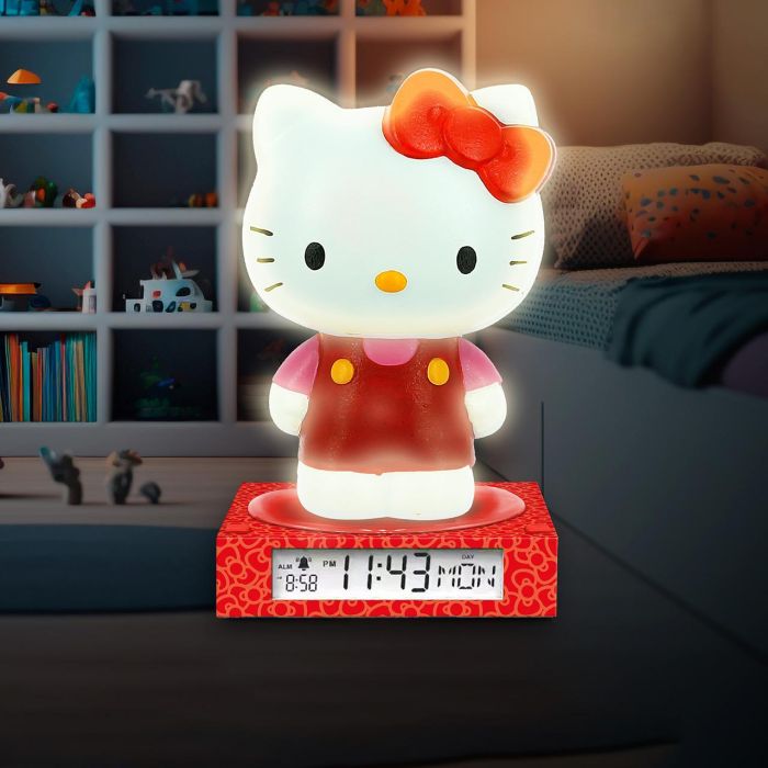 Kids Euroswan Lámpara 3D Hello Kitty & Friends con Despertador, Fecha, Luces y Sonido para Niños 3