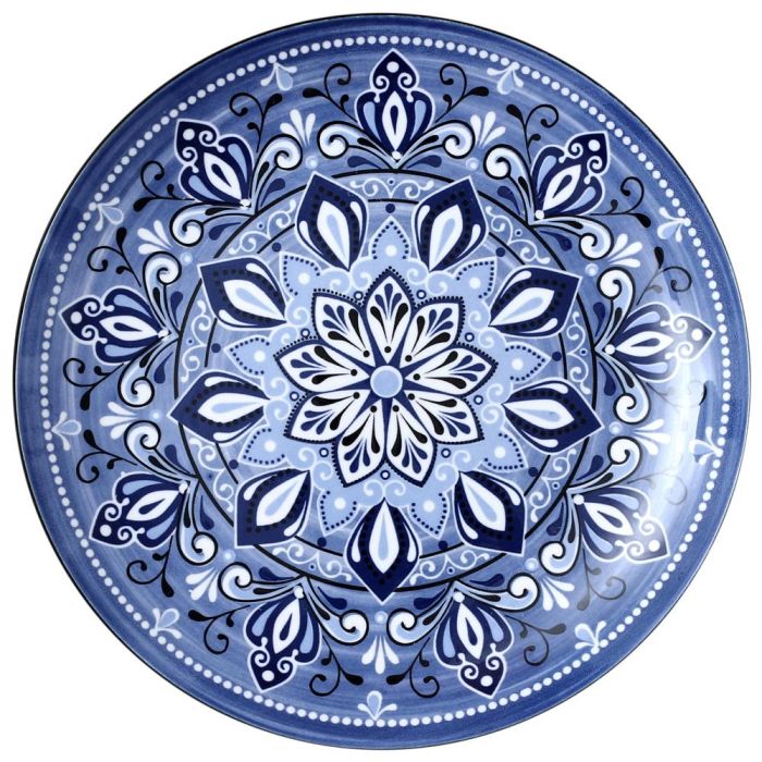 Plato Jaipur Azul Home Deco Factory diámetro 26 cm