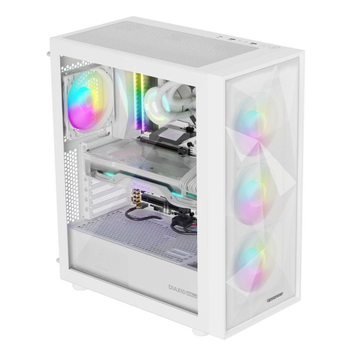 GENESIS Diaxid 605 ARGB Carcasa PC Gaming Midi Tower Blanco con Panel Vidrio Templado, Soporte AIO 420mm y USB-C 1 GENESIS Diaxid 605 ARGB Carcasa PC Gaming Midi Tower Blanco con Panel Vidrio Templado, Soporte AIO 420mm y USB-C 1