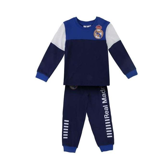 Cerdá Pijama largo Real Madrid para niños, Single Jersey, Talla 4 años