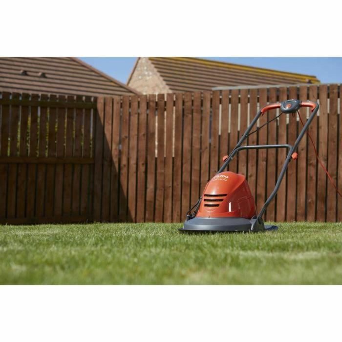 FLYMO Segadora de colchón de aire Turbo Lite 250 1400W Ancho de corte 25cm Altura de corte ajustable 11-31mm (967909401) para jardines pequeños 4